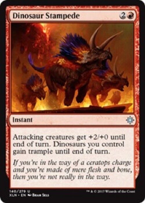 MTG 1x Dinosaur Stampede Ixalan Card MTG  Commander Pauper