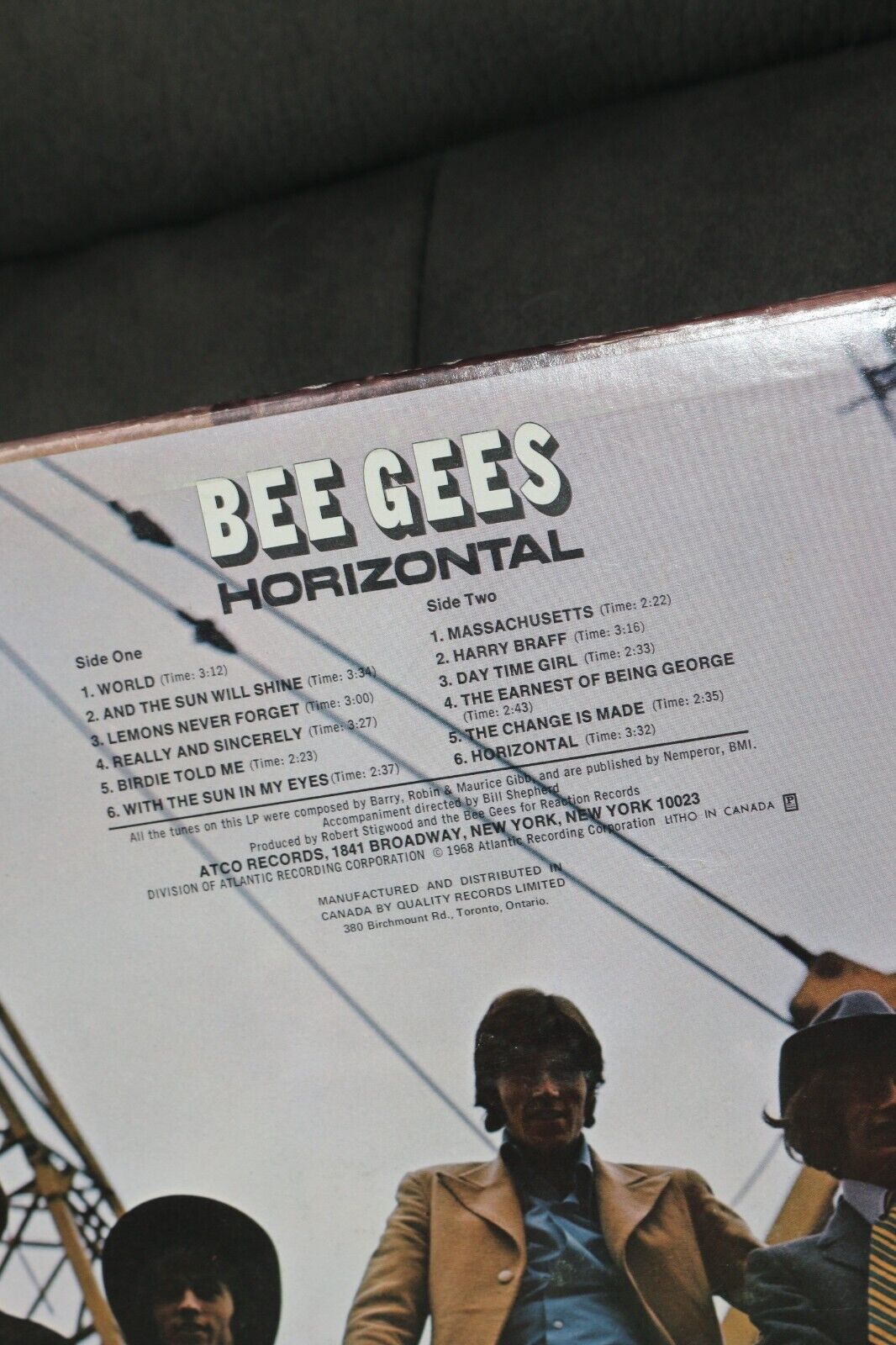 Bee Gees Horizontal Atco Lp Stereo Sd33-233 Vinyl Record