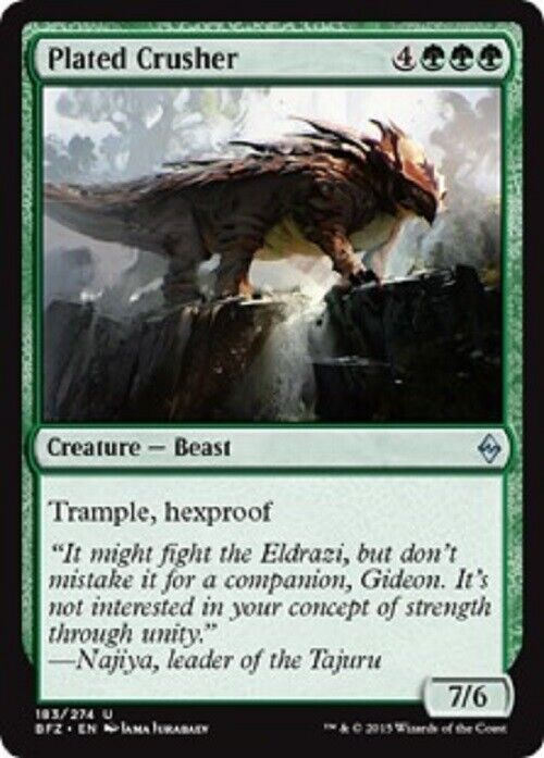 MTG MTG 1x   Plated Crusher BFZ Battle for Zendikar   Card Magic The Gathering