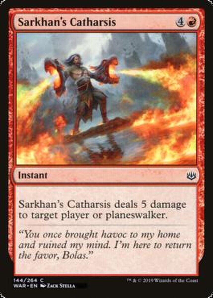 MTG MTG 4x  Sarkhan's Catharsis  War of the Spark Cards Magic The Gathering NM