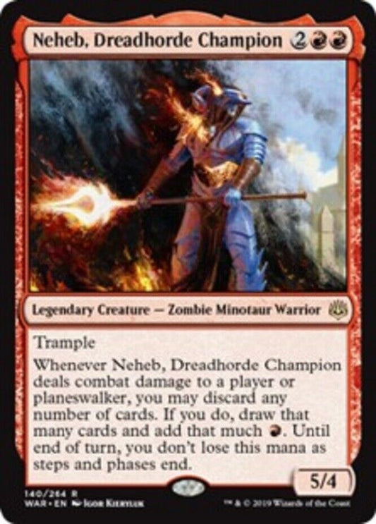 MTG MTG 1x Neheb, Dreadhorde Champion War of the Spark Card Magic The Gathering NM