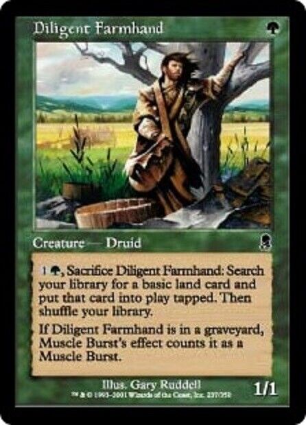 MTG MTG 1x  Diligent Farmhand Odyssey  Card Magic The Gathering pauper