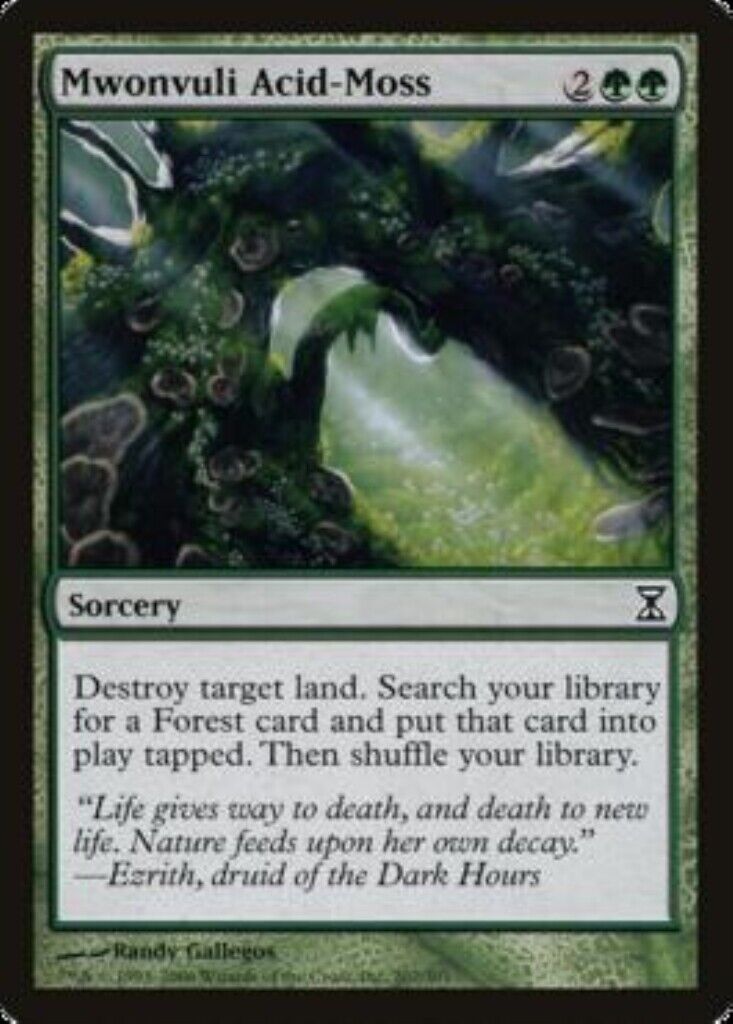 MTG MTG 1x Mwonvuli Acid-Moss Time Spiral card Magic The Gathering