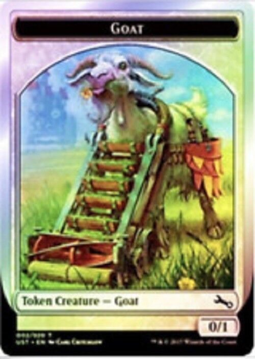 MTG MTG 1X Goat Token (002/020) - FOIL NM Unstable - Common (Foil) card Magic