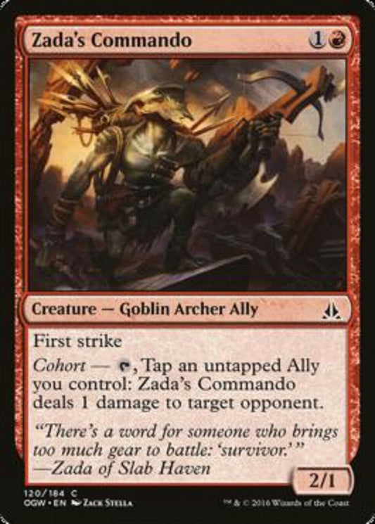 MTG 4x MTG Zada's Commando Oath of the Gatewatch Cards Commander Pauper