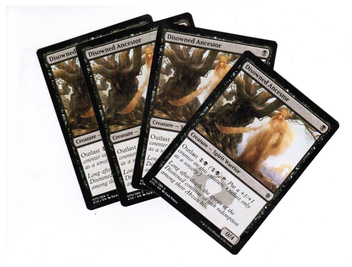 MTG MTG Disowned Ancestor KTK Khans of Tarki X4 4x Magic the GAthering cards