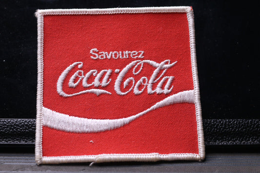 Rare Vintage Vintage Enjoy Savourez Coca-Cola Patch For Trucker Cap Hat Coke #2