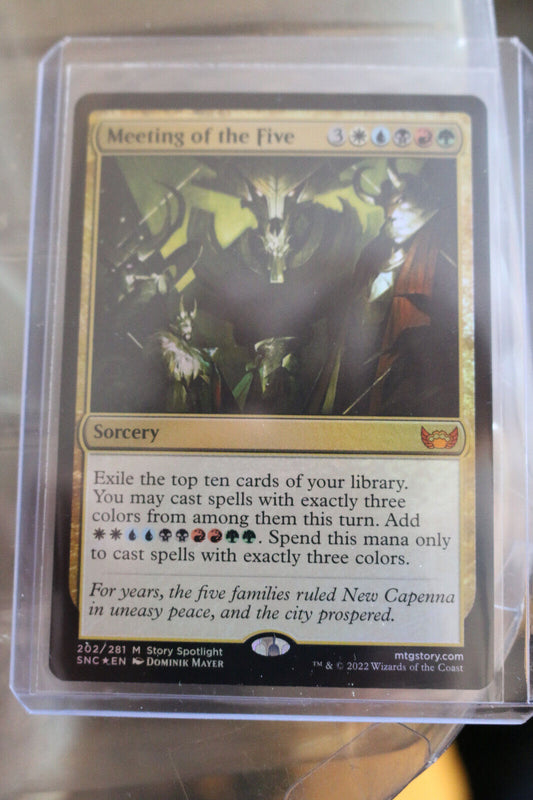 MTG MTG x1  Meeting of the Five Foil Streets of New Capenna Magic gatheri