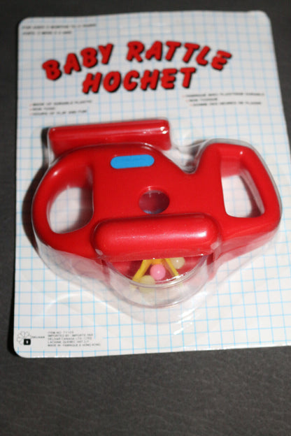 Vintage Helicopter Baby Rattle Spinner Toy Brand New On Card Vtg Sealed Hochet