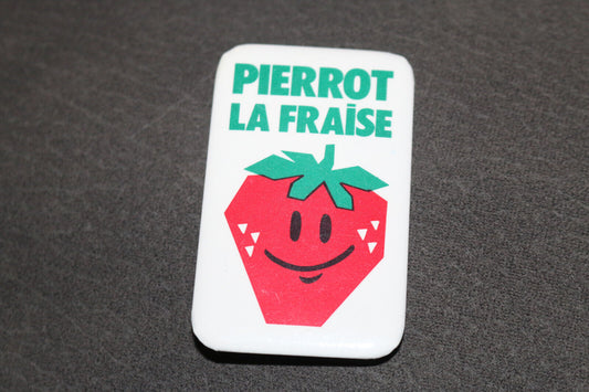 Dessin Pierrot La Fraîse Québec Buttons Pin Back Macaron