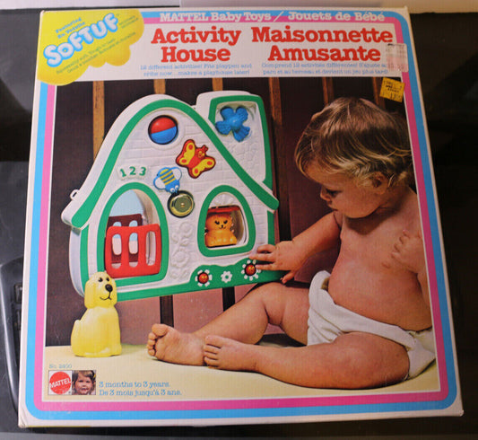Vintage Mattel Baby Toy Activity House Crib Toy Vintage Rare 1978 Complete inBox