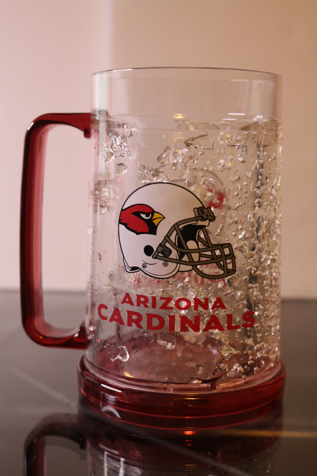 Nfl Arizona Cardinals Freezer Mug Freezable Over And Over New Clear/Red