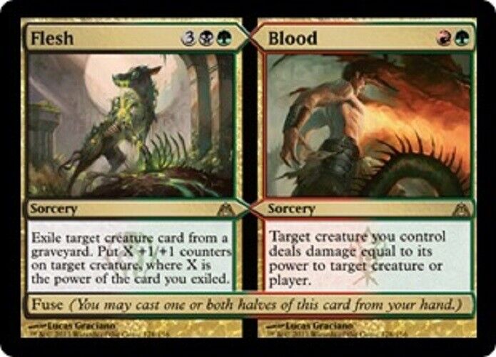 MTG MTG 1x Flesh // Blood Dragon's Maze Card Magic The Gathering