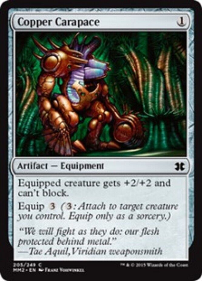 MTG MTG 3x Copper Carapace Modern Masters 2015 Edition Card Magic The Gathering NM