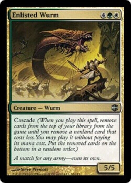 MTG MTG 1x Enlisted Wurm Alara Reborn  Magic The Gathering card