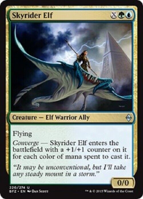 MTG 1x Skyrider Elf Battle for Zendikar  MTG Magic the Gathering card