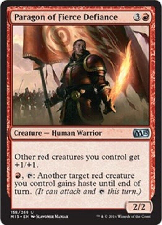 MTG MTG 1x Paragon of Fierce Defiance Magic 2015 Core set Magic the Gathering