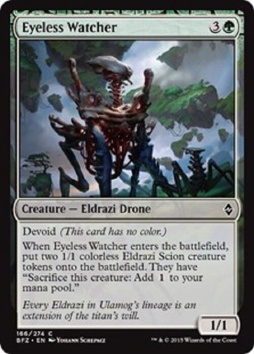 MTG MTG 1x Eyeless Watcher FOIL Battle for Zendikar  Card Magic The Gathering