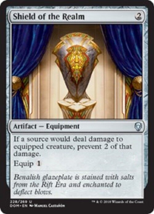 MTG 1x Shield of the Realm Dominaria Unplayed card NM  MTG Magic Pauper