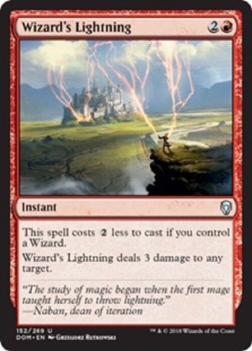 MTG Wizard's Lightning Dominaria NM Card MTG Magic Pauper