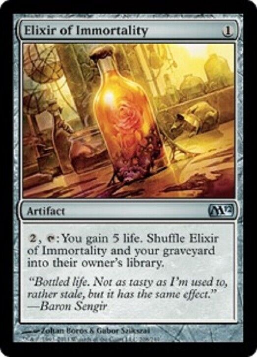 MTG Mtg x1 Elixir of Immortality  Magic 2012 Core Set  Magic the Gathering card