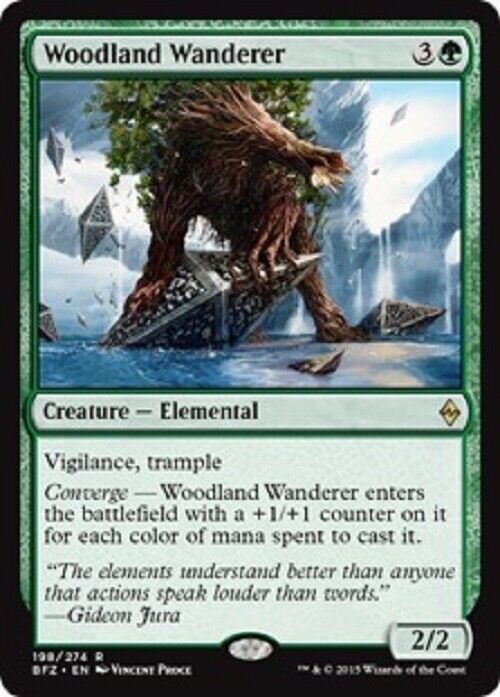 MTG MTG 1x Woodland Wanderer Battle for Zendikar  Card Magic The Gathering