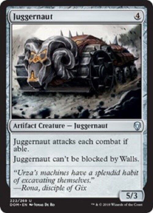 MTG 1x Juggernaut Dominaria Unplayed card NM  MTG Magic Pauper