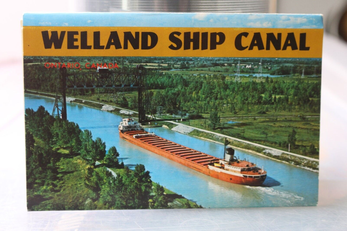 Vintage Post Card Welland Ship Canal Boat Travel