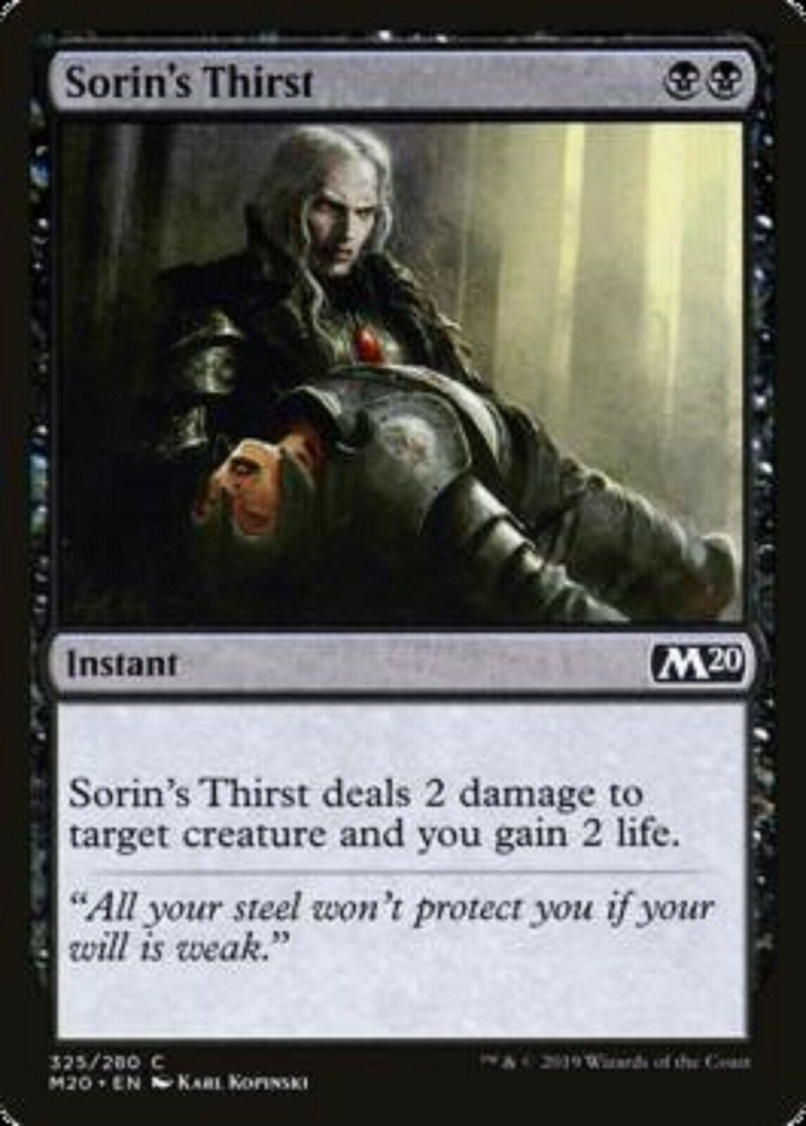 MTG MTG 4x Sorin's Thirst Core Set 2020 card Magic The Gathering