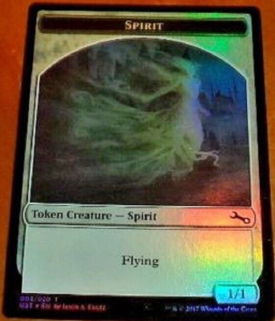 MTG MTG 1X Spirit Token (003/020) - FOIL NM Unstable - Common (Foil) card Magic