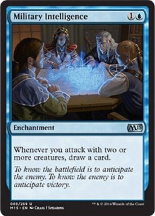 MTG MTG 2x Military Intelligence M15 Magic 2015 Core Set Cards Magic The Gathering