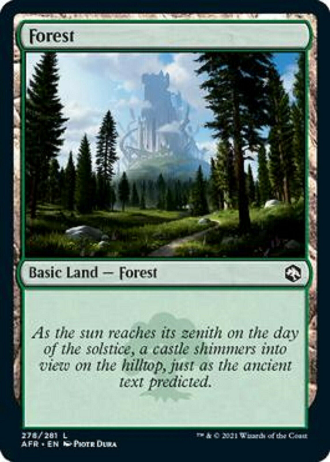 MTG MTG 4x Forest 278 FOIL Adventures in the Forgotten Realms