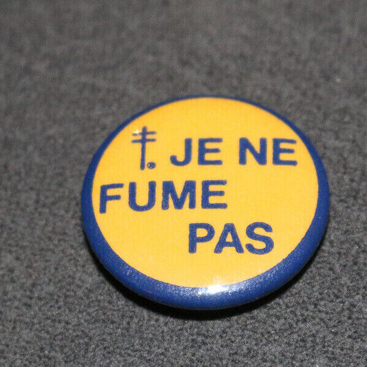 Je Ne Fume Pas Québec Mini Buttons Pin Back Macaron Vintage