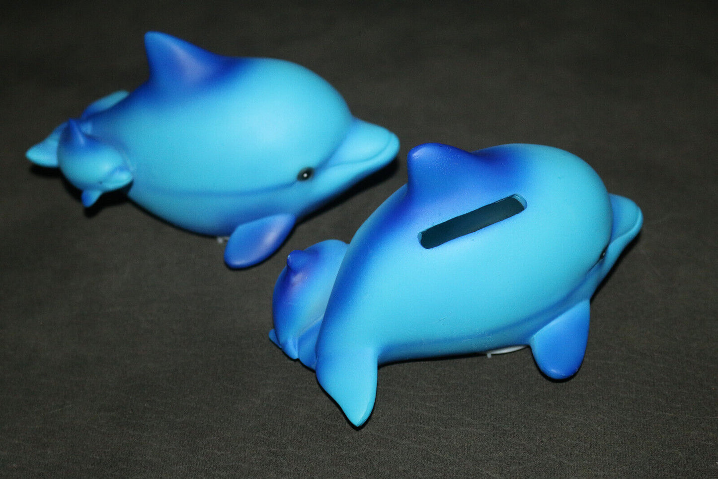 Lot Of 2 Cute Dolphin With Her Baby Coin Piggy Bank Toy Collectible Rare Amazing