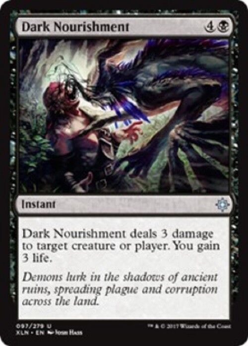 MTG 1x Dark Nourishment Ixalan Card MTG  Commander Pauper Magic the Gather