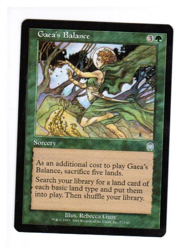 MTG 1x Gaea's Balance Apocalypse MTG NM Magic the Gathering Commander