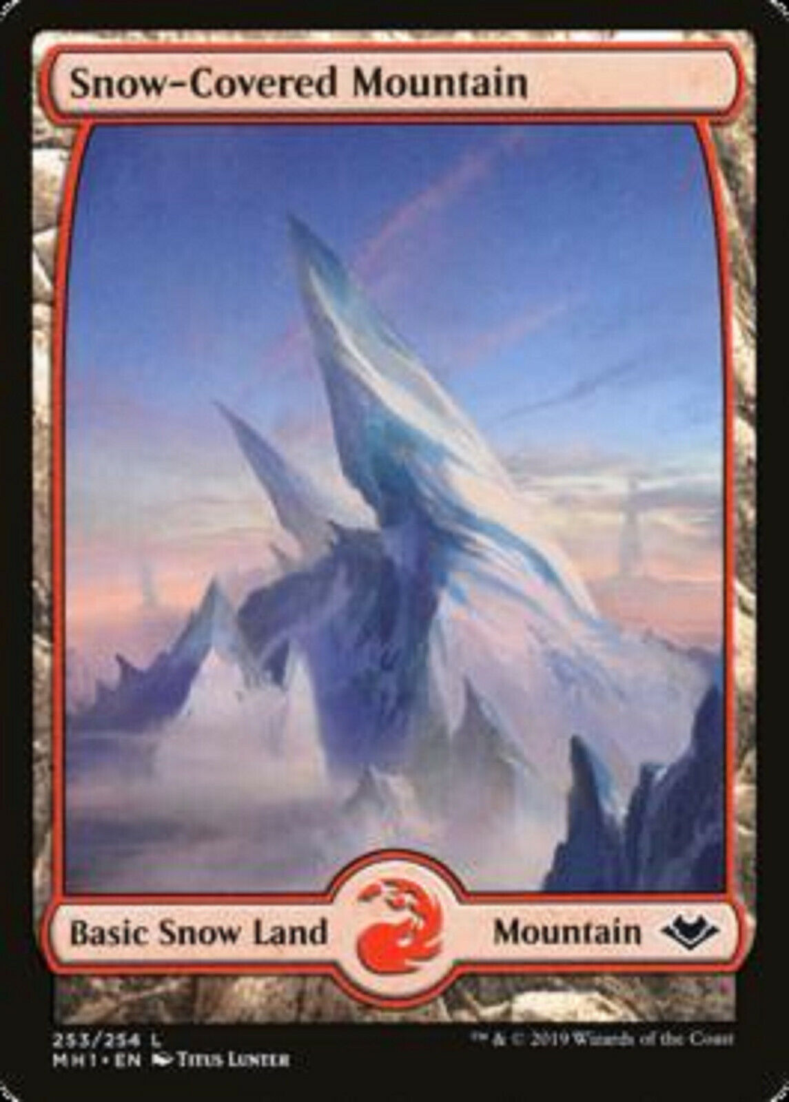 MTG MTG 1x  Snow-Covered Mountain Modern Horizons Magic the gatherine card
