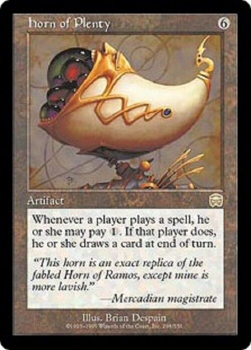 MTG 1x Horn of Plenty Mercadian Masques  Mtg Magic The Gathering Card Commander