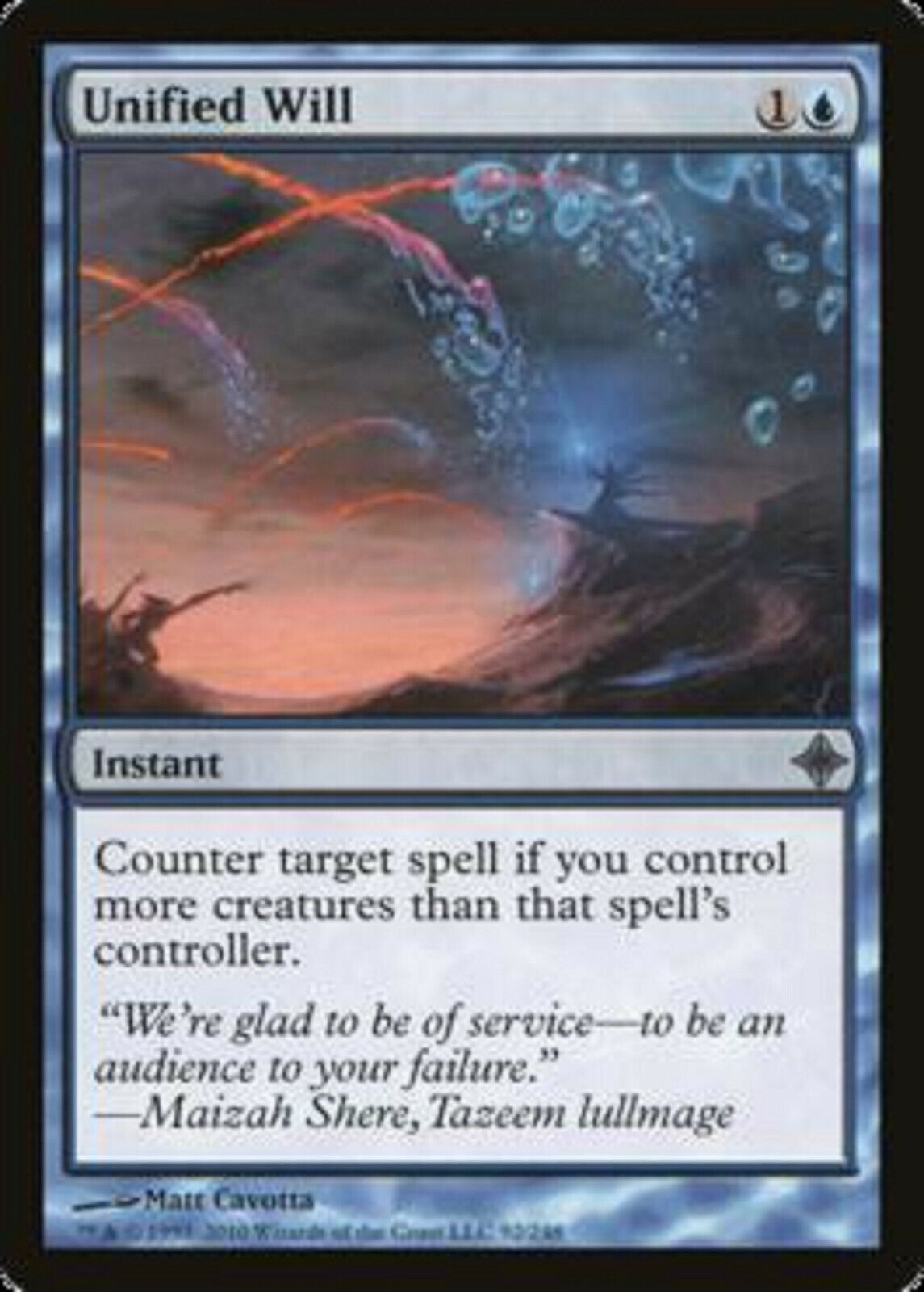 MTG MTG 1x Unified Will Rise of the Eldrazi card Magic the Gathering