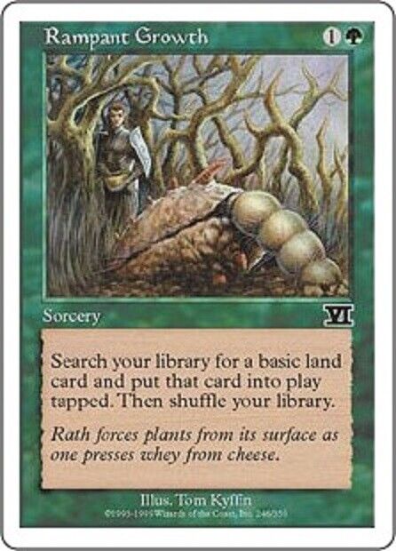 MTG MTG 1x  Rampant Growth Classic Sixth Edition Card Magic The Gathering pauper