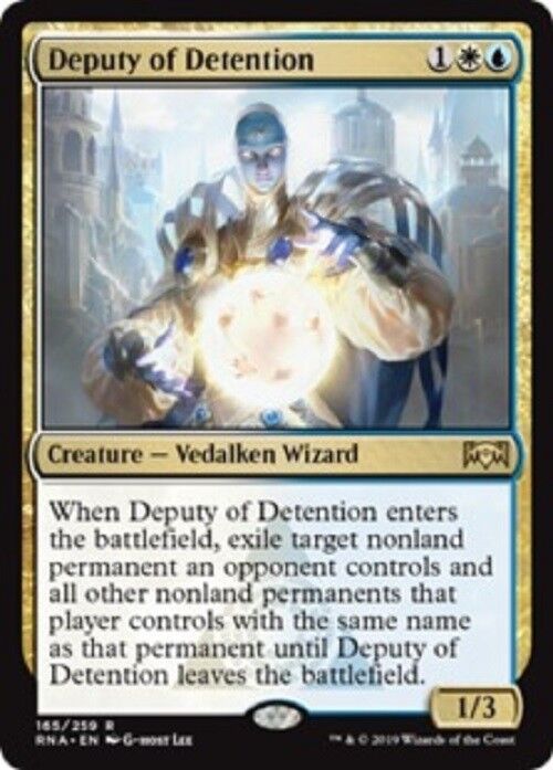 MTG 1x Deputy of Detention Ravnica Allegiance Unplayed NM  Card