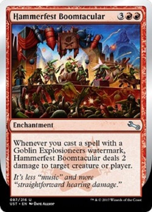 MTG MTG 1X Hammerfest Boomtacular NM Unstable card Magic The Gathering