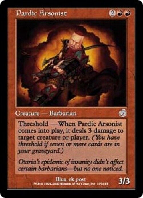 MTG MTG 1x Pardic Arsonist Torment Card Magic The Gathering Commander Pauper