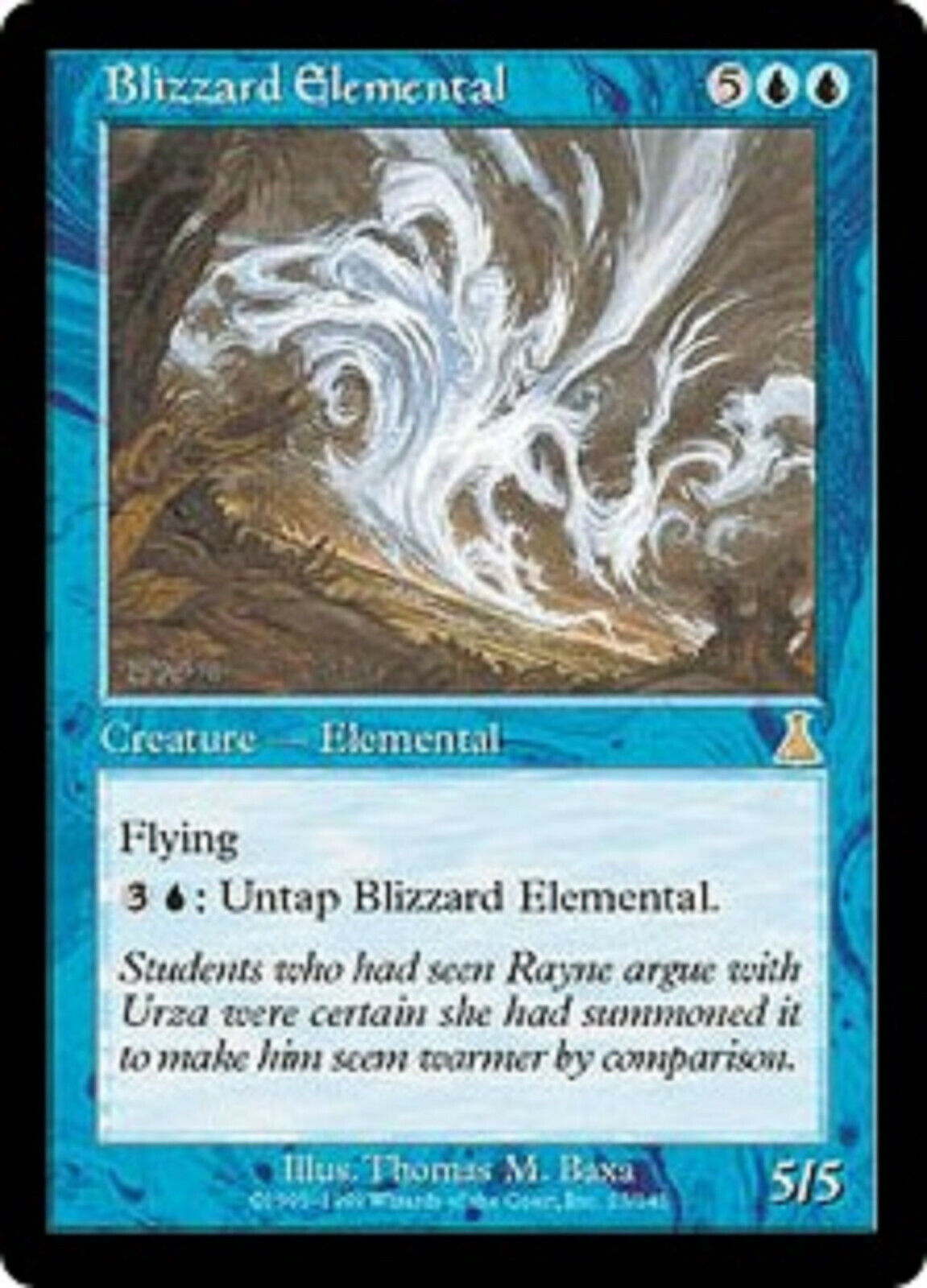 MTG 1x Blizzard Elemental Urza's Destiny card MTG Magic the Gathering