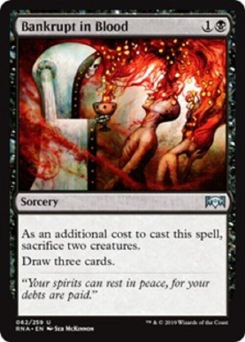 MTG 2x Bankrupt in Blood Ravnica Allegiance MTG Magic the Gathering card