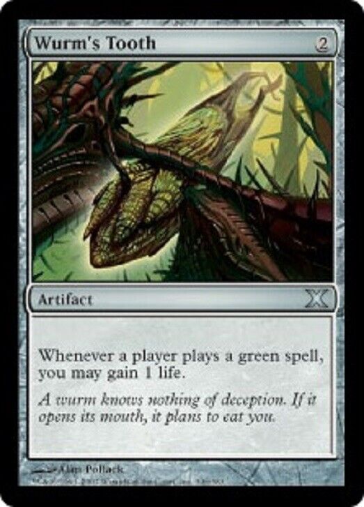 MTG Mtg x1 Wurm's Tooth Tenth Edition Magic the Gathering card