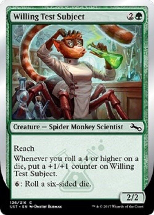 MTG MTG 4X Willing Test Subject Unstable Common card Magic the Gathering