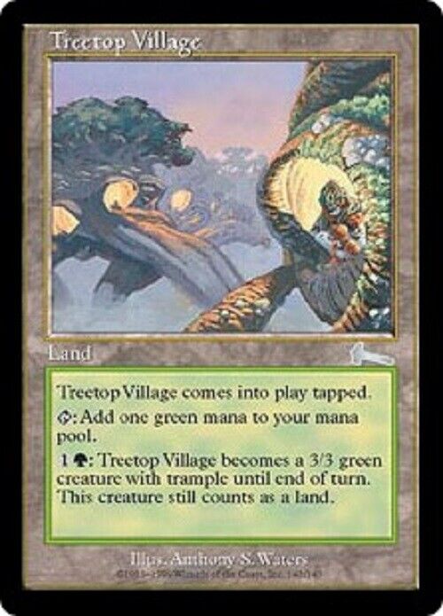 MTG 1x Treetop Village UL Urza's Legacy card Magic the Gathering MTG LP