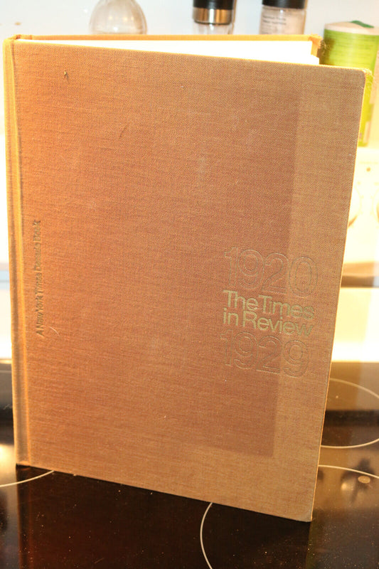 The New York Times Decade Heavylarge Book Times In Review 1920-1929 Vintage Rare