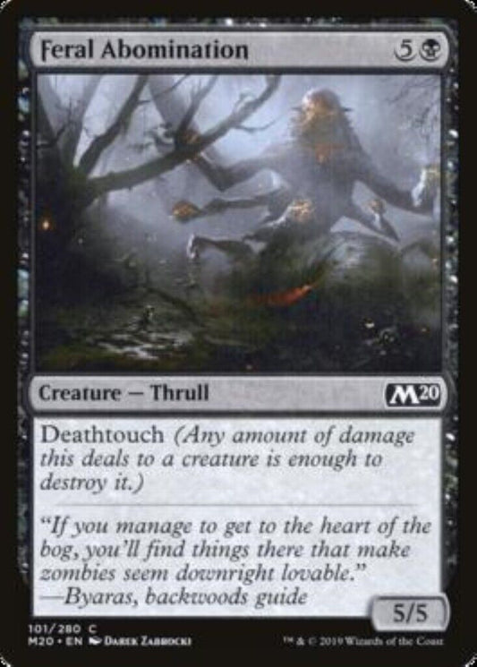 MTG MTG 4x  Feral Abomination Core Set 2020 cards Magic The Gathering